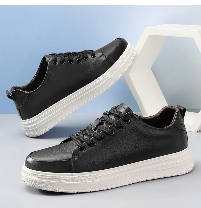 Height-increasing leather shoes – 6 cm