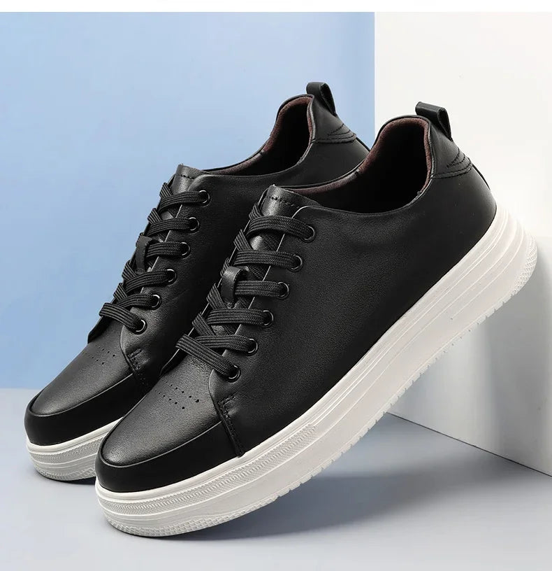 Height-increasing leather shoes – 6 cm