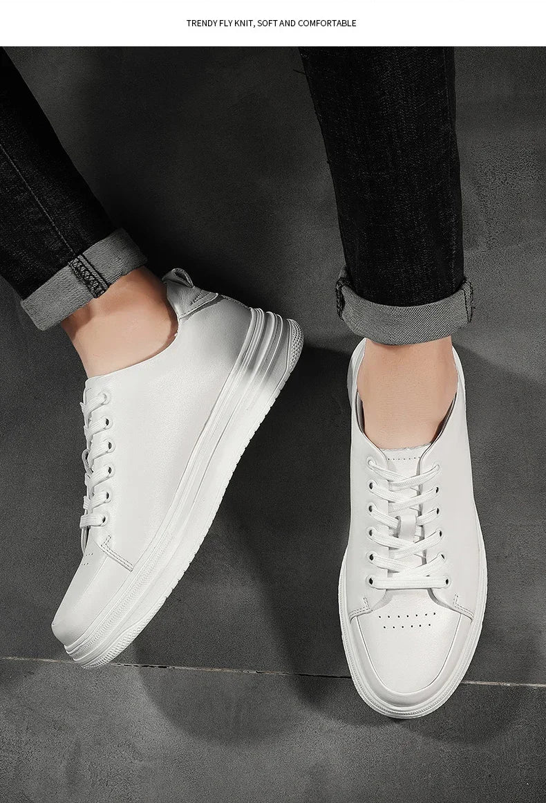 Height-increasing leather shoes – 6 cm